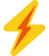 Icon of a bolt of yellow lightening with an orange stripe in it