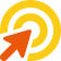 icon showing a yellow target symbol with an orange arrow pointing to the centre