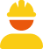 An icon of a person wearing a hardhat with an orange face