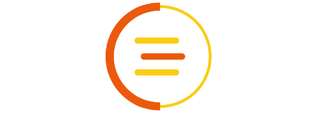 Re order jobs icon in yellow and orange circle