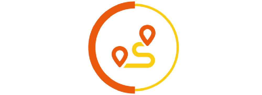 route management icon in yellow and orange circle