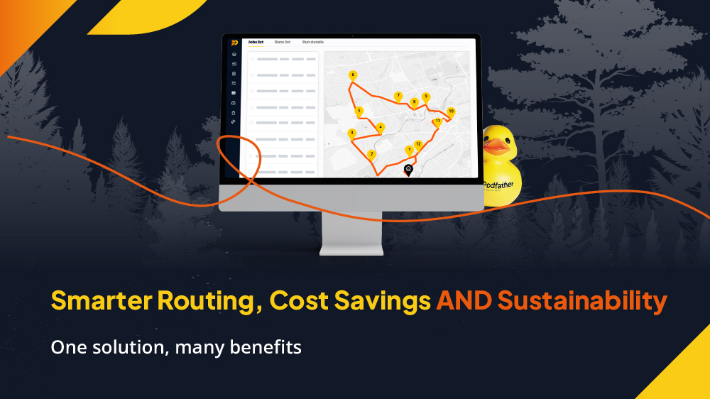 Navy background with a desktop monitor and small rubber duck alongside text