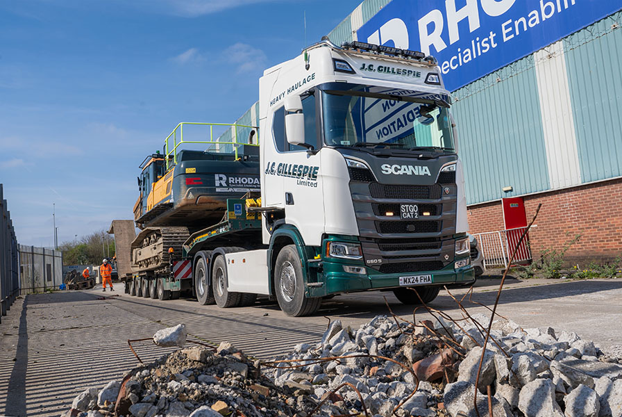 HGV in a depot setting