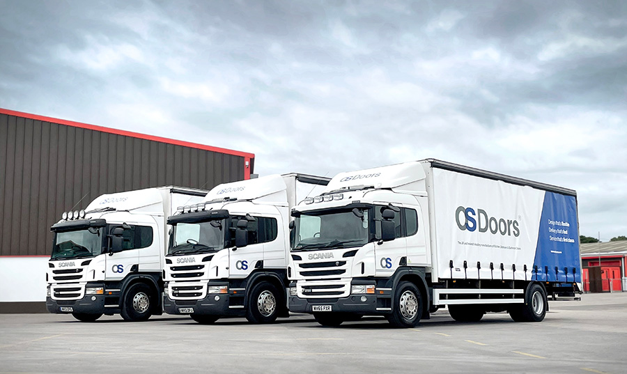Three OS Door trucks