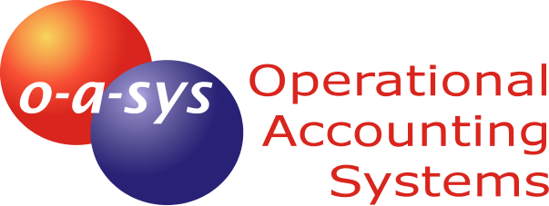 o a sys company logo operational accounting systems in orange and purple